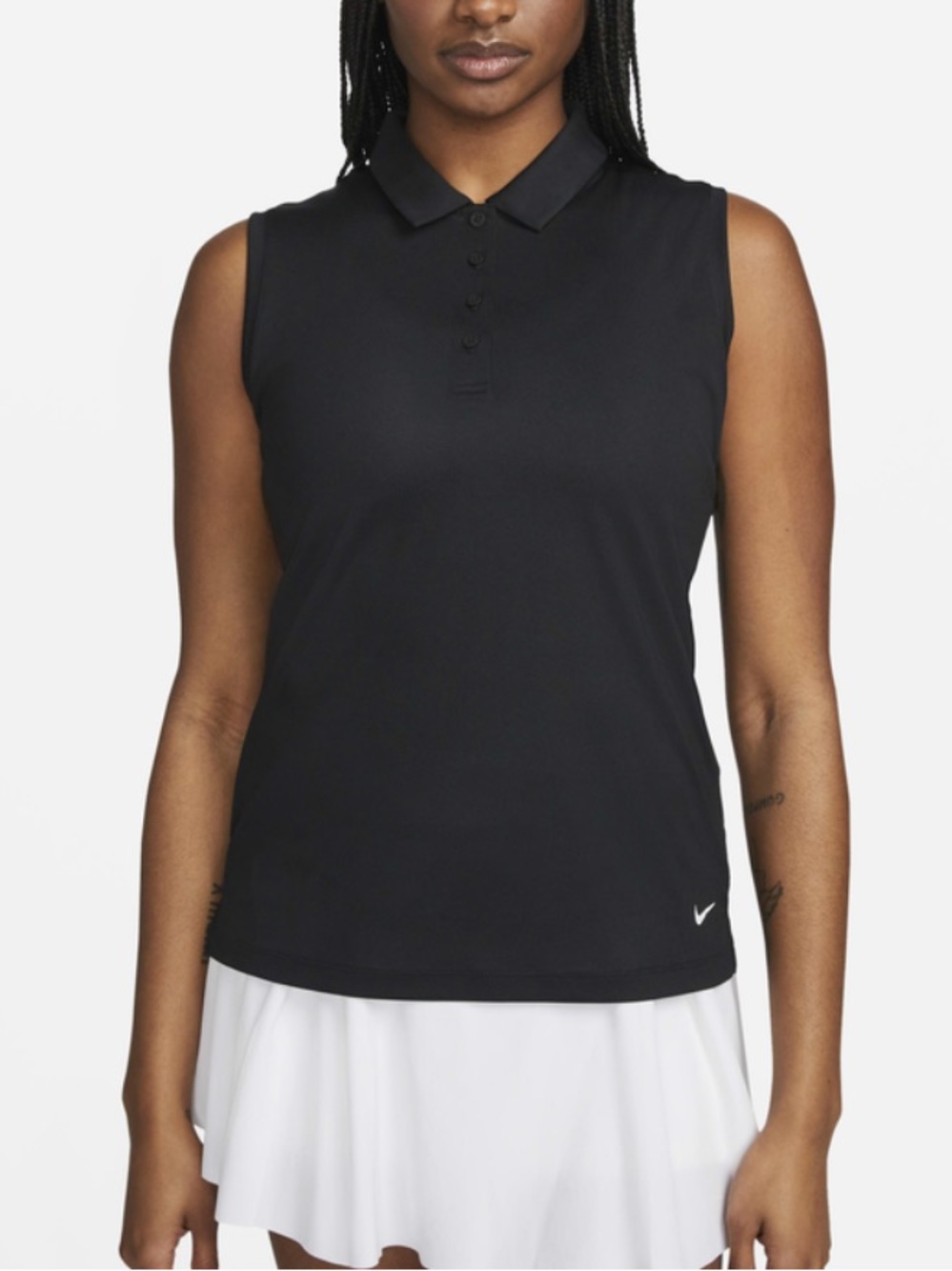 NIKE Women's Victory Sleeveless Swoosh Golf Polo M
